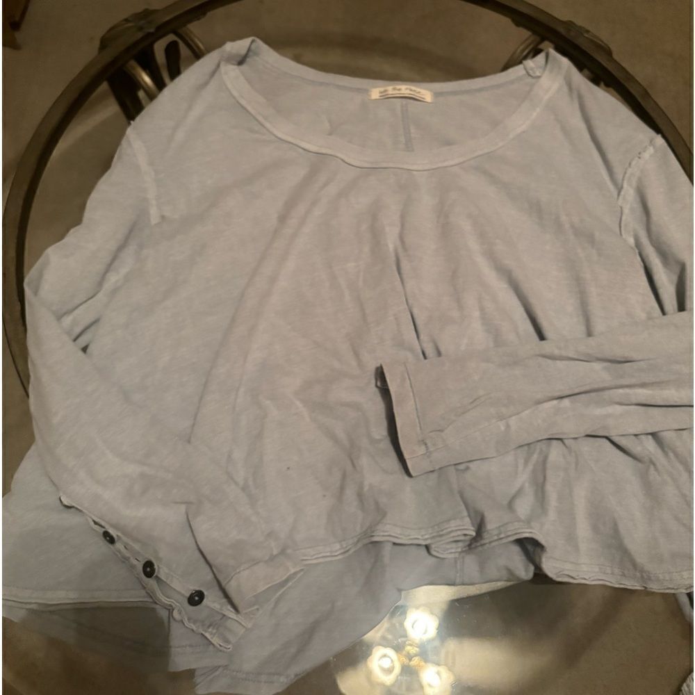 We the Free light blue longsleeve top